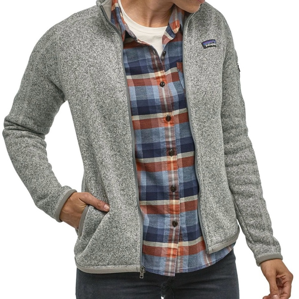 Patagonia Heathered Gray Zip-Up Fleece